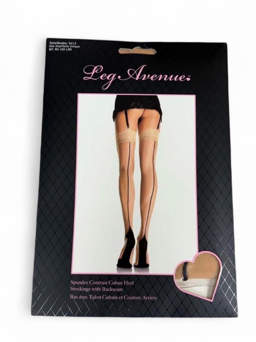 Y2k deadstock 2000s Leg Avenue tigh high Cuban heel tights